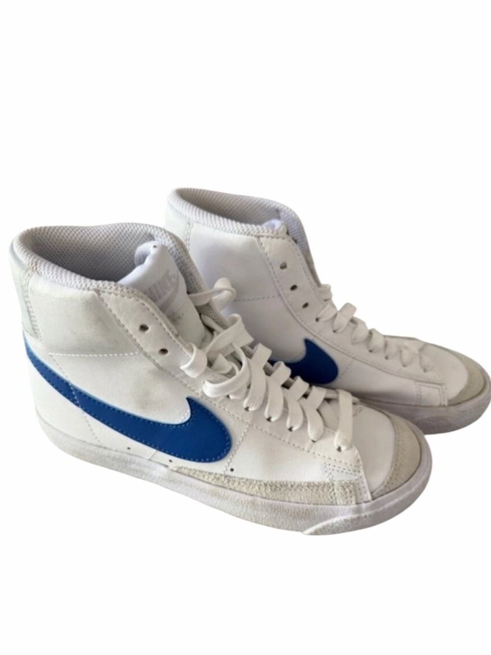 Nike Blazer Mid ’77 White Blue High Top Sneakers Youth 4Y